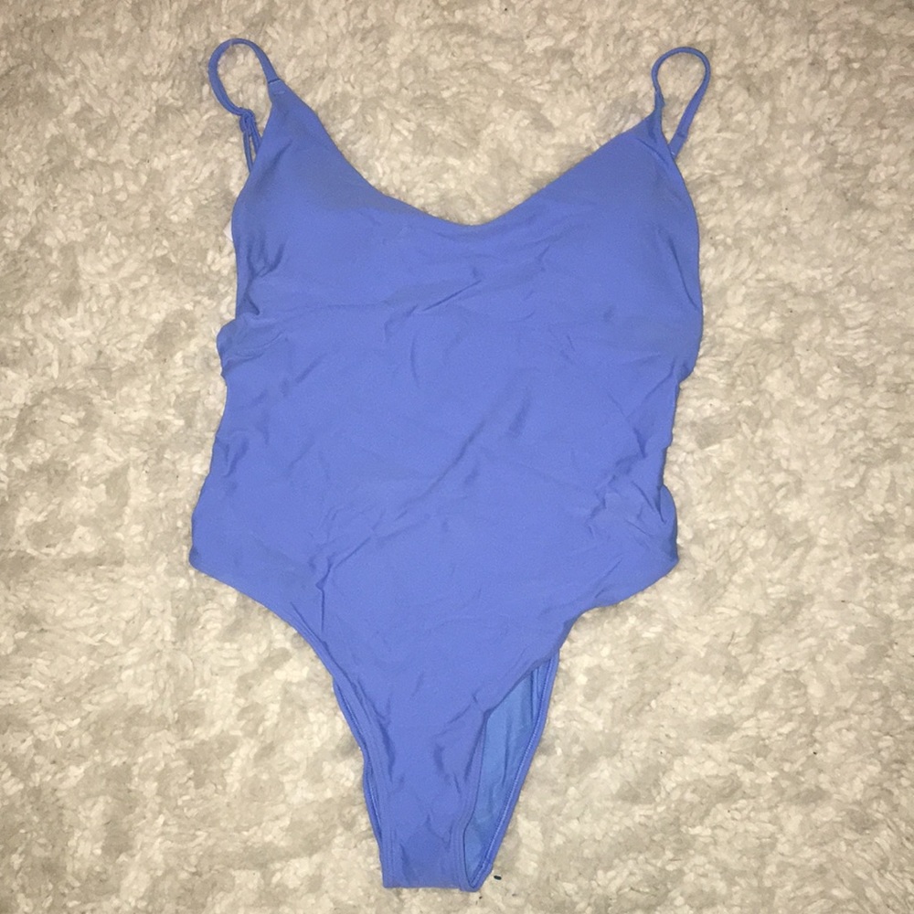 Blue american eagle one piece, keyholes on side